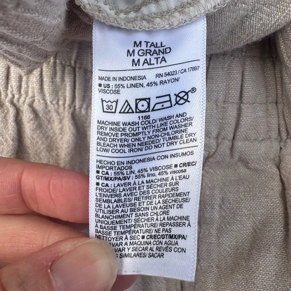 Old Navy Flax Linen-Blend Wide Leg Pants Medium Tall - Picture 4 of 9